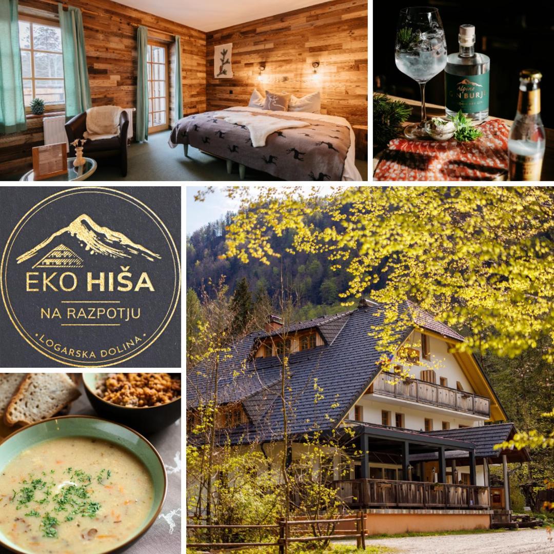 Hotel Eko Hisa-Eco House Na Razpotju Solčava Esterno foto